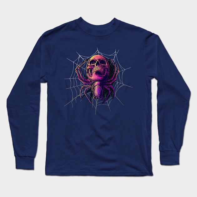 Spider skull Long Sleeve T-Shirt by Inkmoist